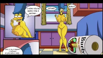 The Simpsons - Marge Erotic Fantasies - 2 Big Cocks In Both Holes DP Anal - Cheating Wife