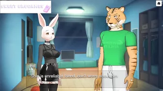 Haru's secret life chapter #4 FINALLY a huge cock breaks the bunny's pussy Beastars