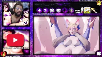 Big Breast Ahri Takes A Full Nelson Creampie Deep Inside Her Tight Bald Pussy While Squirting