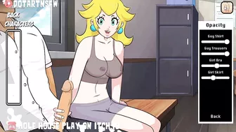 Princess Peach Fingering And Squirting The HandJob CumShot - Hole House Compilation