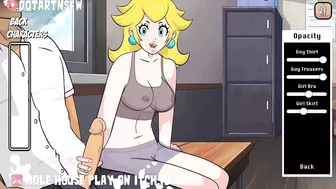 Princess Peach Fingering And Squirting The HandJob CumShot - Hole House Compilation