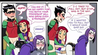 Teen Titans Emotobat Sickness Part 4 - Threesome Robin with Vin and Starfire