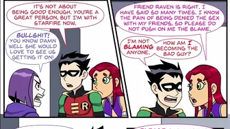 Teen Titans Emotobat Sickness Part 4 - Threesome Robin with Vin and Starfire