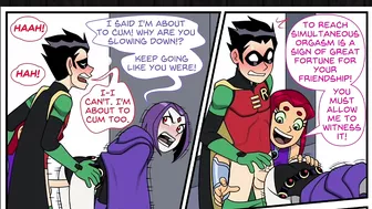 Teen Titans Emotobat Sickness Part 4 - Threesome Robin with Vin and Starfire