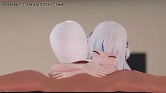 Vtuber Gura - Cowgirl Huge Cock (3D HENTAI)