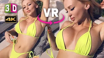 BIG FAKE TITS IN VR 3D 4K AT THE POOL - VIRTUAL REALITY BIMBO MICRO BIKINI FUCK 360/180