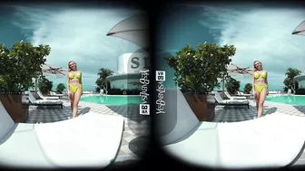 BIG FAKE TITS IN VR 3D 4K AT THE POOL - VIRTUAL REALITY BIMBO MICRO BIKINI FUCK 360/180