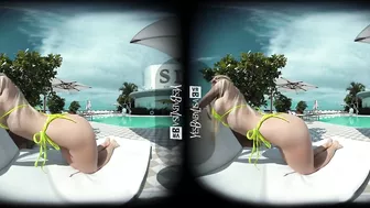 BIG FAKE TITS IN VR 3D 4K AT THE POOL - VIRTUAL REALITY BIMBO MICRO BIKINI FUCK 360/180