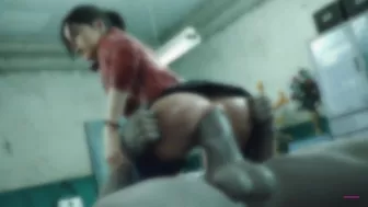 Mr.X Very Hard Fuck Claire Redfield Animation