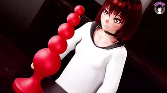 Teen Plays With Huge Anal Toy (3D HENTAI)