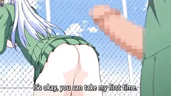 Fuck sexy virgin schoolgirl on school roof big boobs and ass first time sex big dick anime hentai