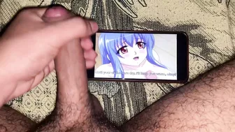 Me vengo en una tetona y me masturbo viendo hentai