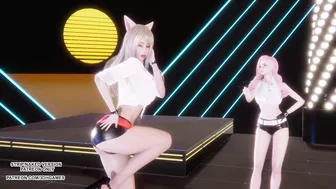 MMD GIRL CRUSH - Oppa, Do you Trust Me Sexy Kpop Dance Ahri Seraphine 4K Leauge Of Legends Hentai