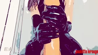 Cartoon Latex Jerkoff with Lubricated Dildo - Latex Sounds Preview of Jerkoff Challenge