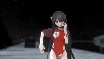 Kamikaze Hentai Dance Kantai Collection Torn Clothes 3D - Black Hair Color Edit Smixix