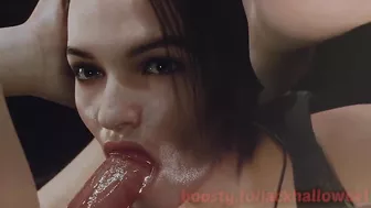 Rough fucking Jill from Resident Evil in the mouth