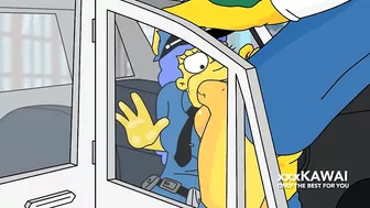 Police Marge tries to arrest Snake but he fucks her. - The Simpson hentai