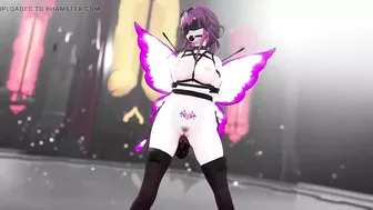 Honkai Star Rail Kafka Hentai Insect Bondage Nude Blind Dance MMD 3D Purple Wings Color Edit Smixix