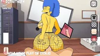 Marge Simpson Big Ass Gets Creampied Reverse Cowgirl In Fishnets - Hole House