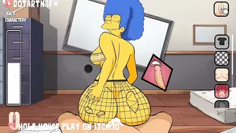 Marge Simpson Big Ass Gets Creampied Reverse Cowgirl In Fishnets - Hole House