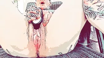 Hot Animated Transmasc Squirting Pussy! HEAVY METAL TRANS PUSSY