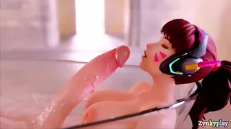 Dva shower big cock deepthroat big cumshot Full HD 60fps