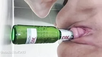 prolapsed cervix fucked with sink pump and capped bottle available at clips4sale