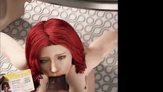 Black Widow Sucking Big Black Cock (BBC Deep Throat, Intense Deep Blowjob) gamingarzia