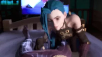 League of Legends - Night Time TV with Jinx (Clothed Version) (Animation with Sound)