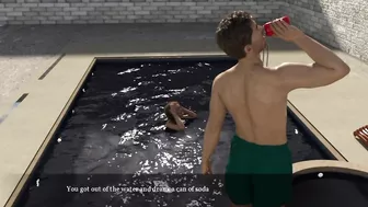 Playing with my neighbor's ass in the pool