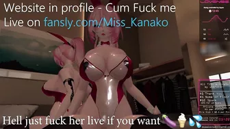 Vtuber Kanako wears a bunny suit for viewers while they tease this lewdtuber!