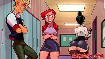 A very hot teacher and crazy about sex! Pervert Sex Toons