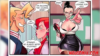 A very hot teacher and crazy about sex! Pervert Sex Toons