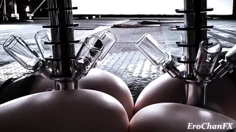 Nier Automata 2B & A2 fucked by dildo machine and covered in cum