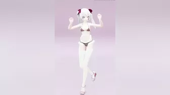 Hatsune Miku Dancing Renai Circulation MMD 3D - White Hair Color Edit Smixix