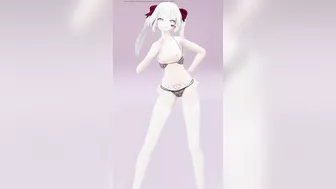 Hatsune Miku Dancing Renai Circulation MMD 3D - White Hair Color Edit Smixix