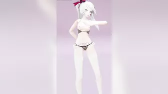 Hatsune Miku Dancing Renai Circulation MMD 3D - White Hair Color Edit Smixix