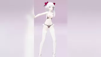 Hatsune Miku Dancing Renai Circulation MMD 3D - White Hair Color Edit Smixix