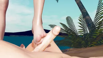 FOOTJOB DE JURI EN LA PLAYA