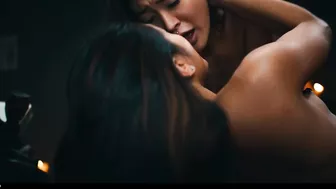 Hot Asian chicks licking each other and milking