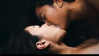 Hot Asian chicks licking each other and milking