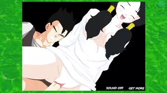 Videl riding on Gohan - Flashando