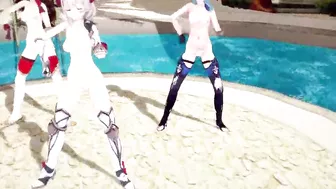 Genshin Impact: 【MMD Dance】Con Calma (Noelle, Amber, Eula).