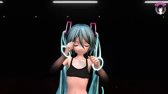 Hatsune Miku Dancing In Sexy Black Tight Clothes (3D HENTAI)