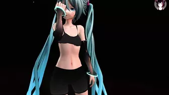 Hatsune Miku Dancing In Sexy Black Tight Clothes (3D HENTAI)