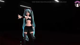 Hatsune Miku Dancing In Sexy Black Tight Clothes (3D HENTAI)