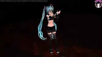 Hatsune Miku Dancing In Sexy Black Tight Clothes (3D HENTAI)