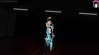 Hatsune Miku Dancing In Sexy Black Tight Clothes (3D HENTAI)