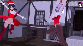 2 Cuties Dancing + Threesome Sex (3D HENTAI)