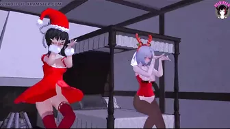 2 Cuties Dancing + Threesome Sex (3D HENTAI)